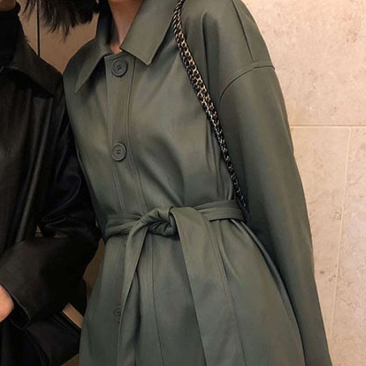 <インスタグラマー様ご愛用>【動画あり】ステンカラーウエストベルトレザーコート 2色展開 - select store mirror me<インスタグラマー様ご愛用>【動画あり】ステンカラーウエストベルトレザーコート 2色展開157332796mirror meselect store mirror me157332796モスグリーン S