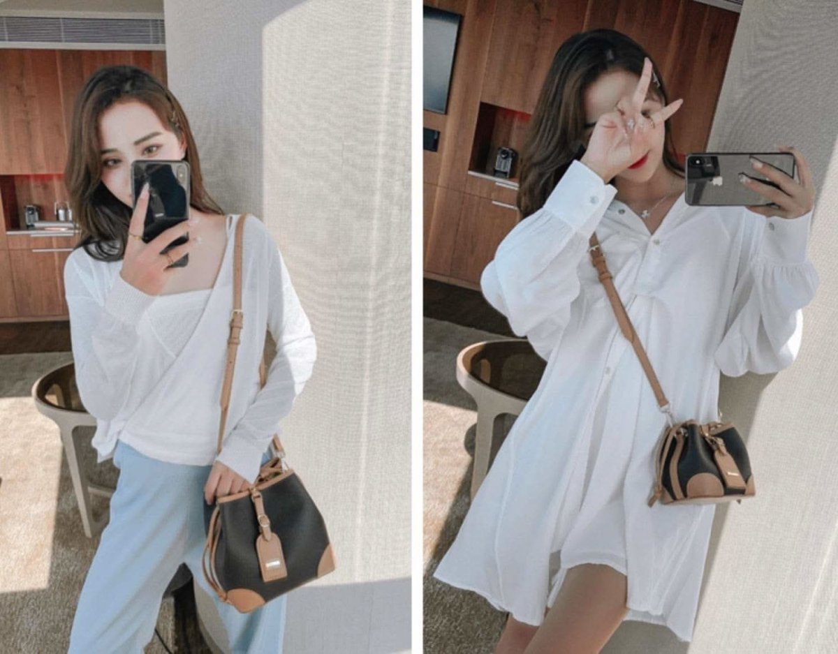 切り替えレザー巾着ショルダーバッグ 2色展開 - select store mirror me切り替えレザー巾着ショルダーバッグ 2色展開159790498mirror meselect store mirror me159790498ホワイト(小サイズ)