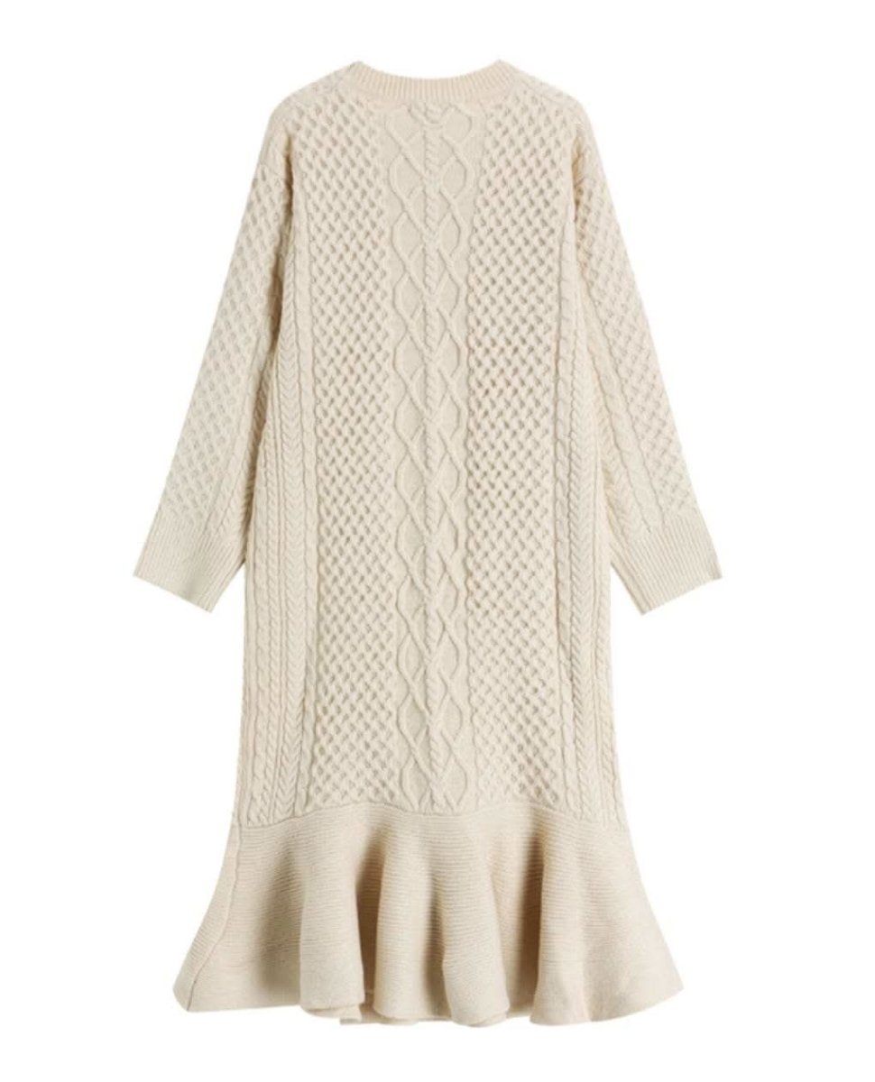 ケーブル編みマーメイドニットワンピース 2色展開 - select store mirror meケーブル編みマーメイドニットワンピース 2色展開159910805mirror meselect store mirror me159910805オフホワイト S