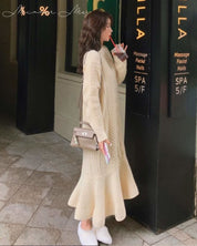 ケーブル編みマーメイドニットワンピース 2色展開 - select store mirror meケーブル編みマーメイドニットワンピース 2色展開159910805mirror meselect store mirror me159910805オフホワイト S