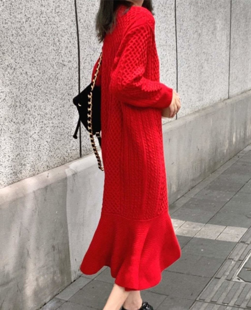 ケーブル編みマーメイドニットワンピース 2色展開 - select store mirror meケーブル編みマーメイドニットワンピース 2色展開159910805mirror meselect store mirror me159910805オフホワイト S