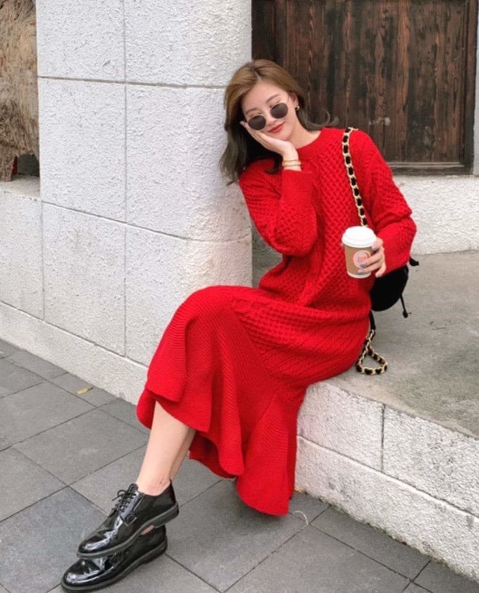 ケーブル編みマーメイドニットワンピース 2色展開 - select store mirror meケーブル編みマーメイドニットワンピース 2色展開159910805mirror meselect store mirror me159910805オフホワイト S