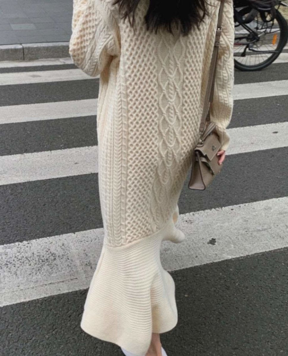 ケーブル編みマーメイドニットワンピース 2色展開 - select store mirror meケーブル編みマーメイドニットワンピース 2色展開159910805mirror meselect store mirror me159910805オフホワイト S