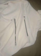 デザインカットダブルジップタートルニット 2色展開 - select store mirror meデザインカットダブルジップタートルニット 2色展開159943906mirror meselect store mirror me159943906ホワイト XS