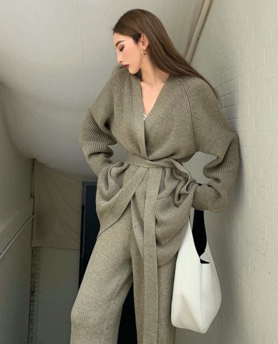 ロングカーディガン&ワイドパンツリブニットセットアップ 2色展開 - select store mirror meロングカーディガン&ワイドパンツリブニットセットアップ 2色展開159958662mirror meselect store mirror me159958662ホワイト