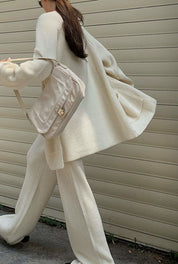 ロングカーディガン&ワイドパンツリブニットセットアップ 2色展開 - select store mirror meロングカーディガン&ワイドパンツリブニットセットアップ 2色展開159958662mirror meselect store mirror me159958662ホワイト