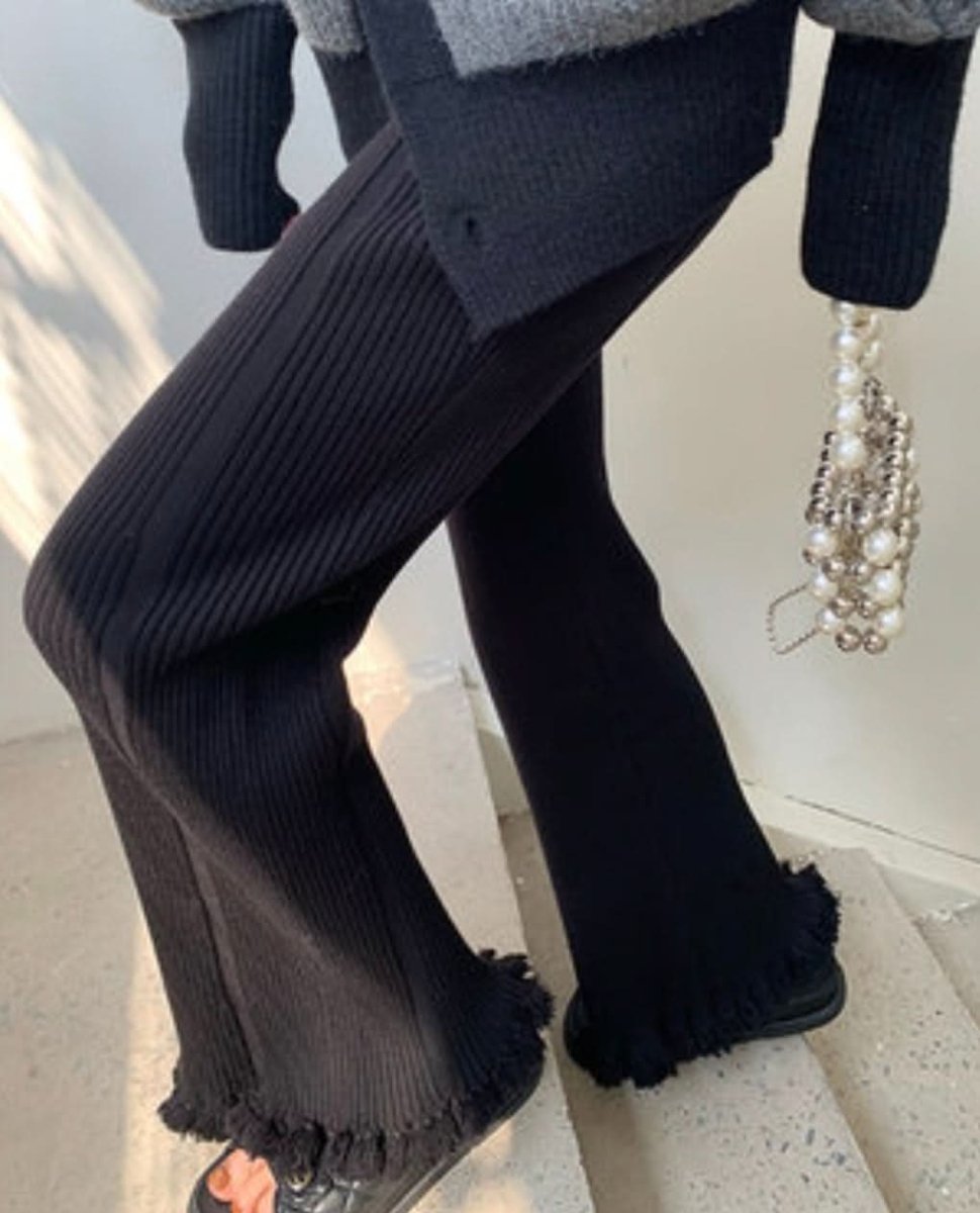 フリンジリブニットセンターラインパンツ 2色展開 - select store mirror meフリンジリブニットセンターラインパンツ 2色展開161111041mirror meselect store mirror me161111041ホワイト S