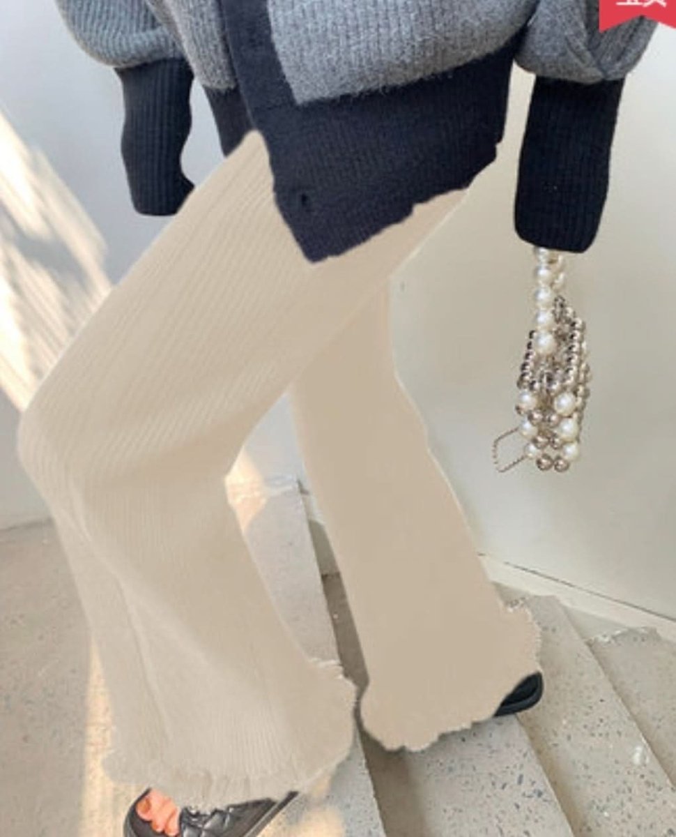 フリンジリブニットセンターラインパンツ 2色展開 - select store mirror meフリンジリブニットセンターラインパンツ 2色展開161111041mirror meselect store mirror me161111041ホワイト S