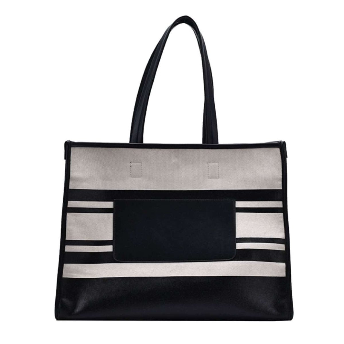 【動画あり】切り替えレザーポケットボーダートートバッグ 2種展開 - select store mirror me【動画あり】切り替えレザーポケットボーダートートバッグ 2種展開162335058mirror meselect store mirror me162335058小サイズ