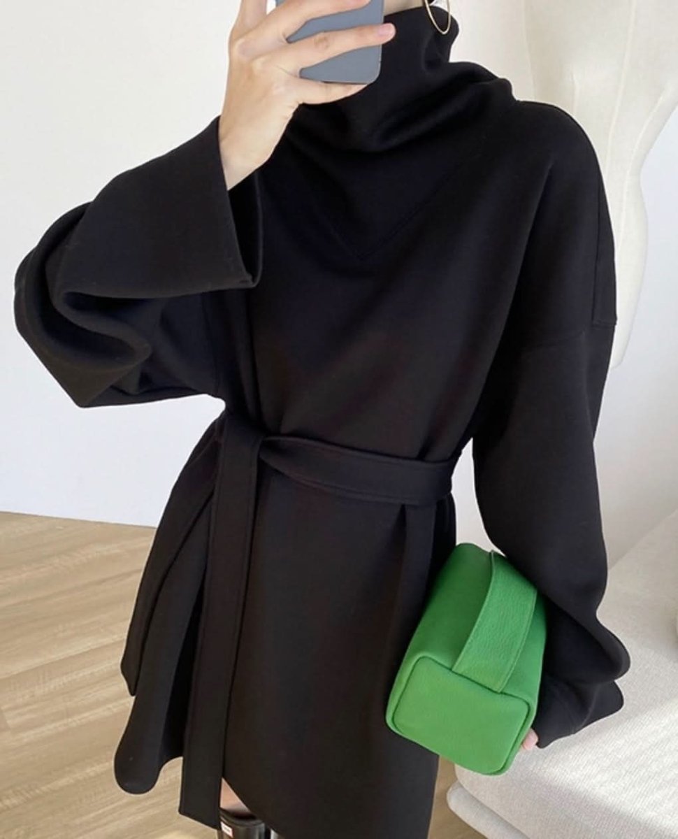 【上質コットン】タートルルーズネックスウェットワンピース 2色展開 - select store mirror me【上質コットン】タートルルーズネックスウェットワンピース 2色展開163198902mirror meselect store mirror me163198902グレー