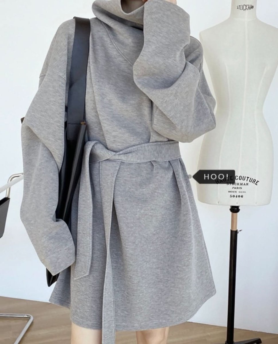 【上質コットン】タートルルーズネックスウェットワンピース 2色展開 - select store mirror me【上質コットン】タートルルーズネックスウェットワンピース 2色展開163198902mirror meselect store mirror me163198902グレー