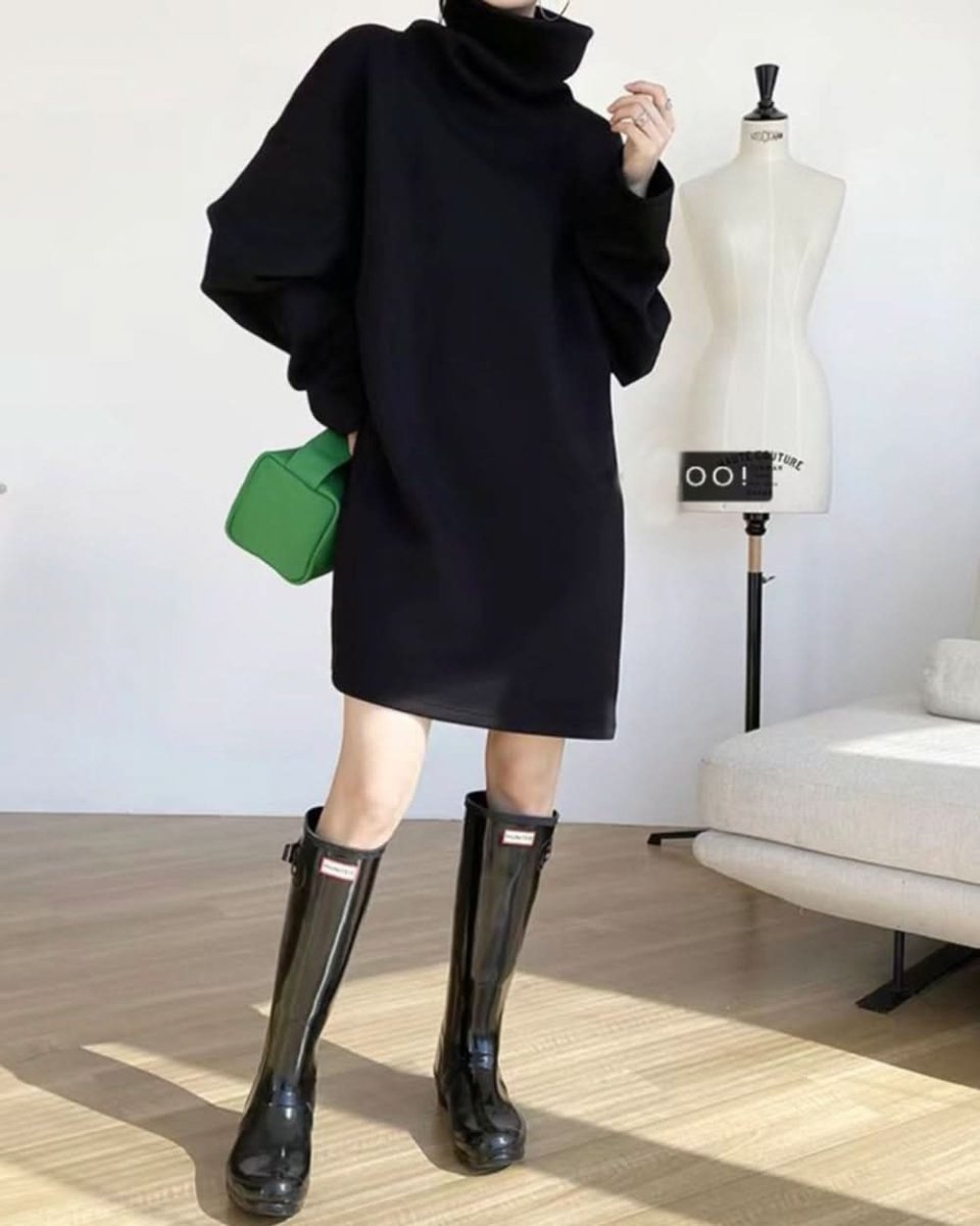 【上質コットン】タートルルーズネックスウェットワンピース 2色展開 - select store mirror me【上質コットン】タートルルーズネックスウェットワンピース 2色展開163198902mirror meselect store mirror me163198902グレー