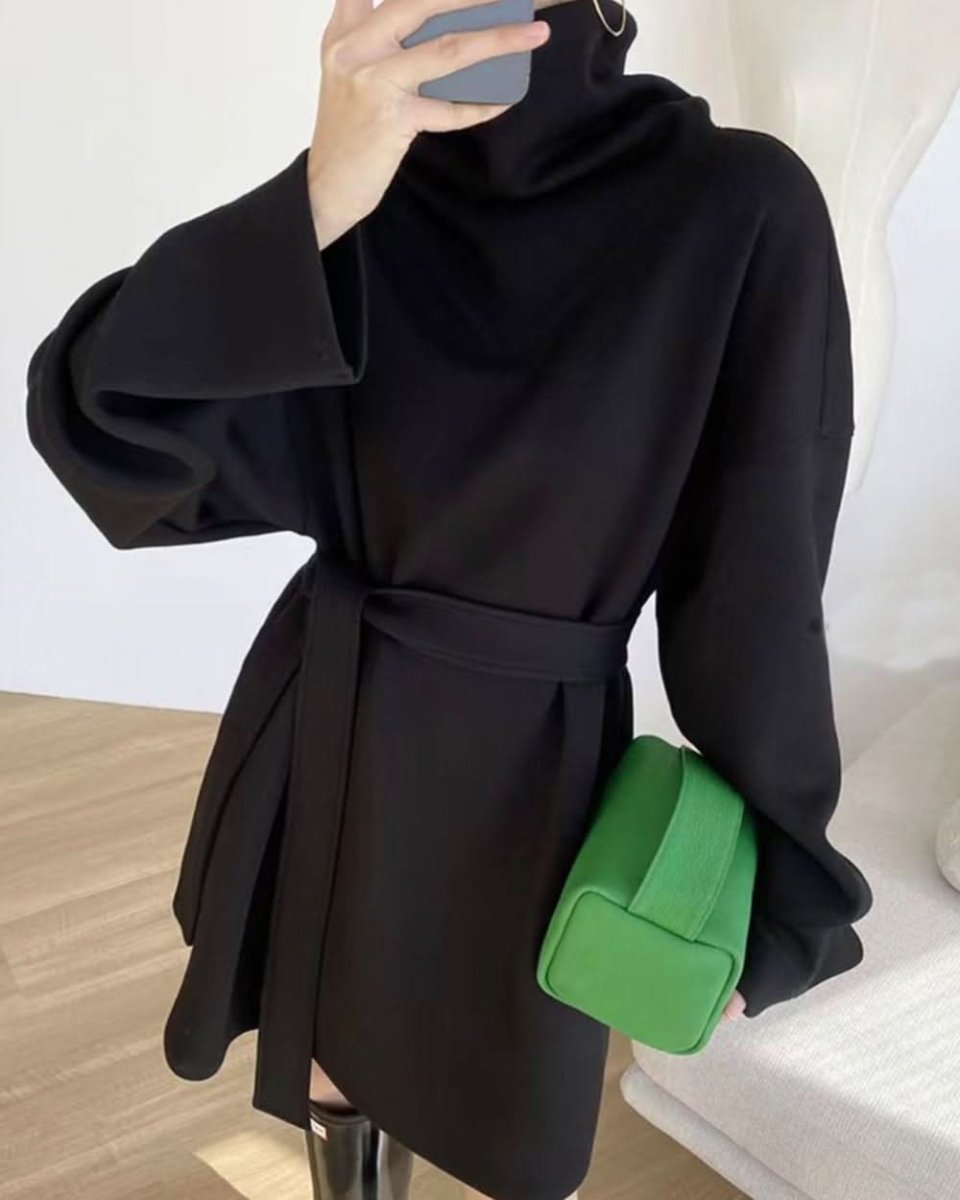 【上質コットン】タートルルーズネックスウェットワンピース 2色展開 - select store mirror me【上質コットン】タートルルーズネックスウェットワンピース 2色展開163198902mirror meselect store mirror me163198902グレー