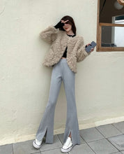 タックスリットハイウエストニットパンツ 2色展開 - select store mirror meタックスリットハイウエストニットパンツ 2色展開163466298mirror meselect store mirror me163466298グレー S