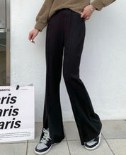 タックスリットハイウエストニットパンツ 2色展開 - select store mirror meタックスリットハイウエストニットパンツ 2色展開163466298mirror meselect store mirror me163466298グレー S