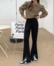 タックスリットハイウエストニットパンツ 2色展開 - select store mirror meタックスリットハイウエストニットパンツ 2色展開163466298mirror meselect store mirror me163466298グレー S