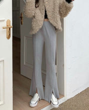 タックスリットハイウエストニットパンツ 2色展開 - select store mirror meタックスリットハイウエストニットパンツ 2色展開163466298mirror meselect store mirror me163466298グレー S