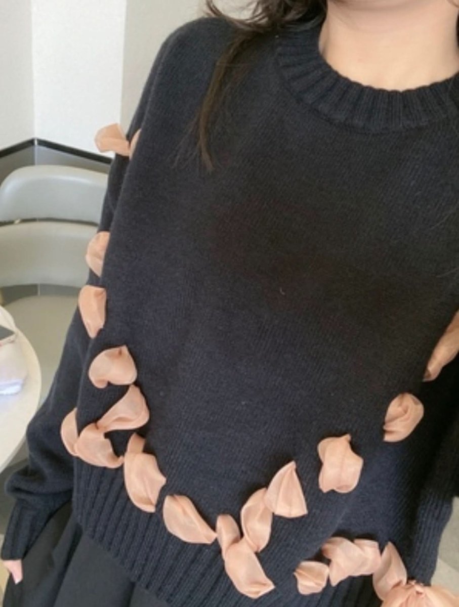 コントラスト編み込みリボンワイドショートニット 2色展開 - select store mirror meコントラスト編み込みリボンワイドショートニット 2色展開163660571mirror meselect store mirror me163660571グレー S