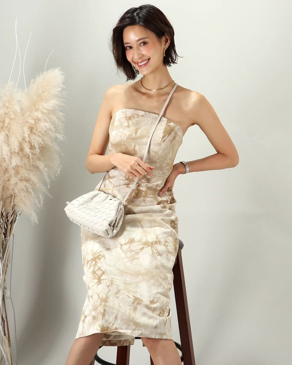 絞り染めデザインベアトップスリットワンピース 2色展開 - select store mirror me絞り染めデザインベアトップスリットワンピース 2色展開163820530mirror meselect store mirror me163820530ベージュ S