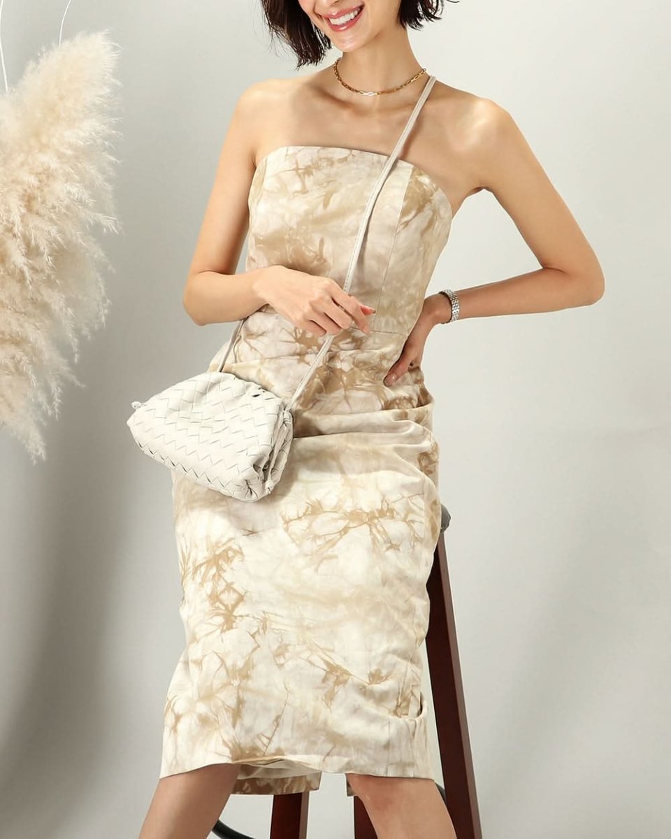 絞り染めデザインベアトップスリットワンピース 2色展開 - select store mirror me絞り染めデザインベアトップスリットワンピース 2色展開163820530mirror meselect store mirror me163820530ベージュ S