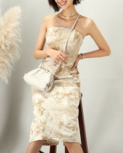 絞り染めデザインベアトップスリットワンピース 2色展開 - select store mirror me絞り染めデザインベアトップスリットワンピース 2色展開163820530mirror meselect store mirror me163820530ベージュ S