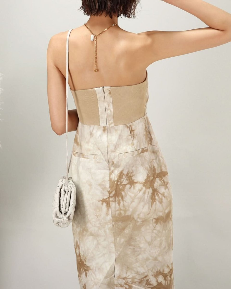 絞り染めデザインベアトップスリットワンピース 2色展開 - select store mirror me絞り染めデザインベアトップスリットワンピース 2色展開163820530mirror meselect store mirror me163820530ベージュ S