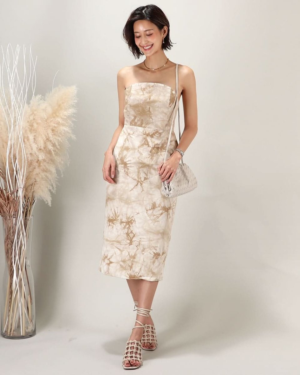 絞り染めデザインベアトップスリットワンピース 2色展開 - select store mirror me絞り染めデザインベアトップスリットワンピース 2色展開163820530mirror meselect store mirror me163820530ベージュ S