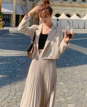 【動画あり】ショート丈ジャケット&ミックスプリーツスカートセットアップ 2色展開 - select store mirror me【動画あり】ショート丈ジャケット&ミックスプリーツスカートセットアップ 2色展開164652981mirror meselect store mirror me164652981ベージュ S