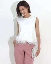 <インスタグラマー様ご愛用>【動画あり】フェザーノースリーブトップス  2色展開 - select store mirror me<インスタグラマー様ご愛用>【動画あり】フェザーノースリーブトップス  2色展開177960935mirror meselect store mirror me177960935ホワイトS