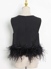 <インスタグラマー様ご愛用>【動画あり】フェザーノースリーブトップス  2色展開 - select store mirror me<インスタグラマー様ご愛用>【動画あり】フェザーノースリーブトップス  2色展開177960935mirror meselect store mirror me177960935ホワイトS