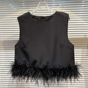 <インスタグラマー様ご愛用>【動画あり】フェザーノースリーブトップス  2色展開 - select store mirror me<インスタグラマー様ご愛用>【動画あり】フェザーノースリーブトップス  2色展開177960935mirror meselect store mirror me177960935ホワイトS