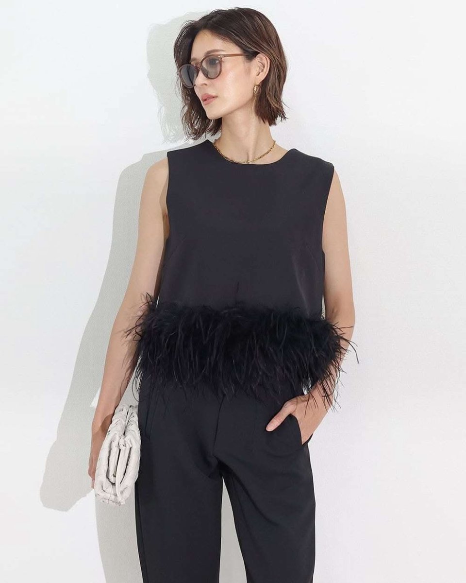 <インスタグラマー様ご愛用>【動画あり】フェザーノースリーブトップス  2色展開 - select store mirror me<インスタグラマー様ご愛用>【動画あり】フェザーノースリーブトップス  2色展開177960935mirror meselect store mirror me177960935ホワイトS