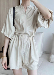 ラフスタイルジップ付きロンパース 2色展開 - select store mirror meラフスタイルジップ付きロンパース 2色展開179949352mirror meselect store mirror me179949352ベージュS