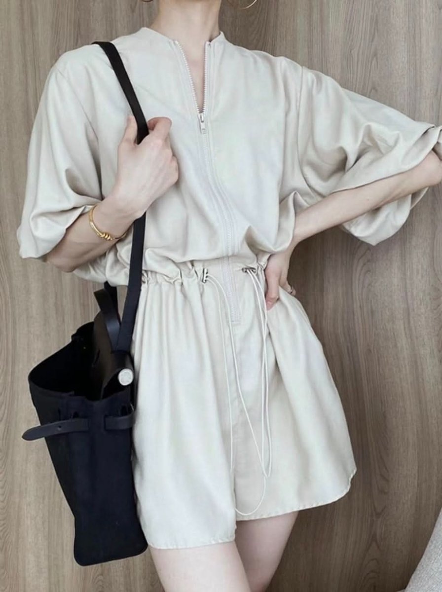 ラフスタイルジップ付きロンパース 2色展開 - select store mirror meラフスタイルジップ付きロンパース 2色展開179949352mirror meselect store mirror me179949352ベージュS