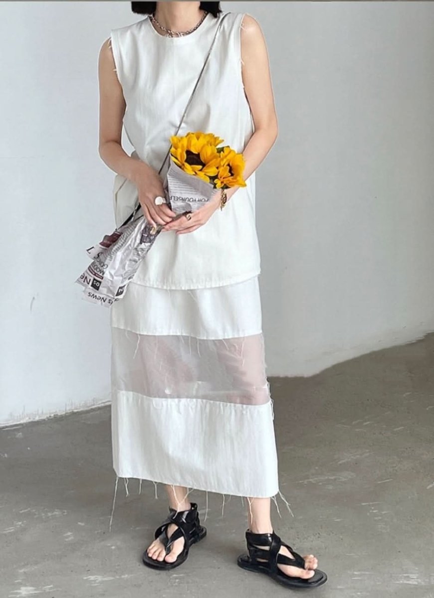 デザインシースルースカートセットアップ 2色展開 - select store mirror meデザインシースルースカートセットアップ 2色展開182943812mirror meselect store mirror me182943812ホワイトS