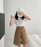 <サイズ展開豊富>【動画あり】美シルエットマニッシュハーフパンツ 2色展開 - select store mirror me<サイズ展開豊富>【動画あり】美シルエットマニッシュハーフパンツ 2色展開186092393mirror meselect store mirror me186092393ベージュS