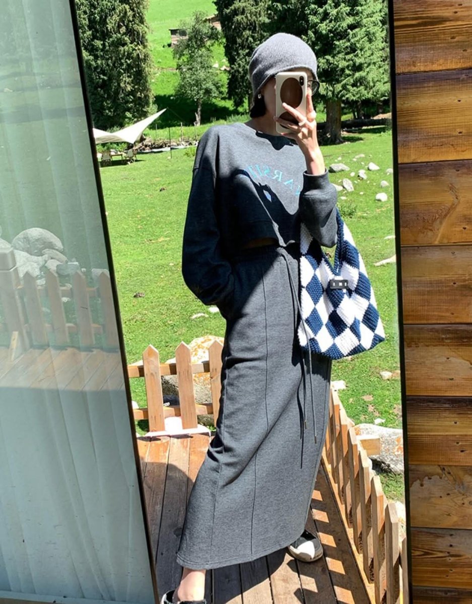 ラウンドロゴスカートスウェットセットアップ 2色展開 - select store mirror meラウンドロゴスカートスウェットセットアップ 2色展開191030521mirror meselect store mirror me191030521グレーS