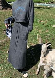 ラウンドロゴスカートスウェットセットアップ 2色展開 - select store mirror meラウンドロゴスカートスウェットセットアップ 2色展開191030521mirror meselect store mirror me191030521グレーS