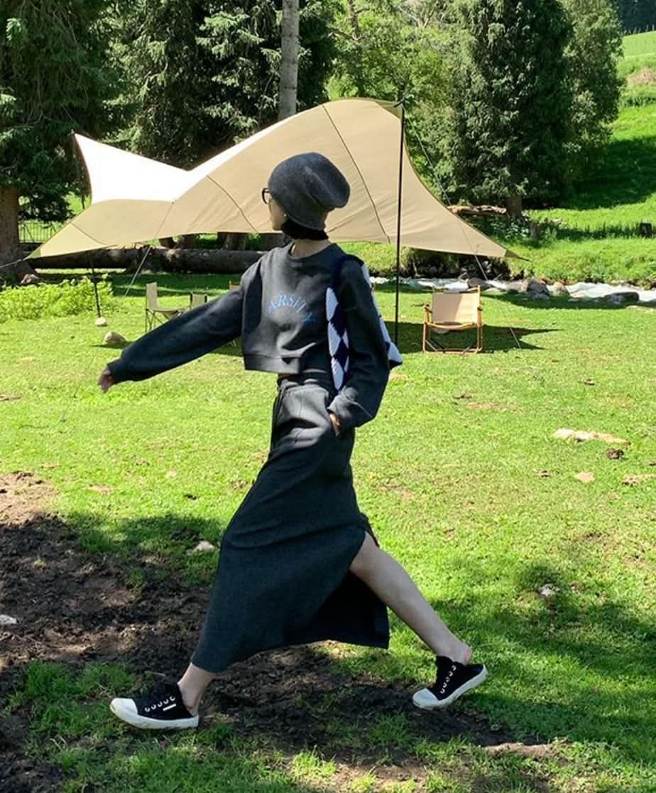 ラウンドロゴスカートスウェットセットアップ 2色展開 - select store mirror meラウンドロゴスカートスウェットセットアップ 2色展開191030521mirror meselect store mirror me191030521グレーS