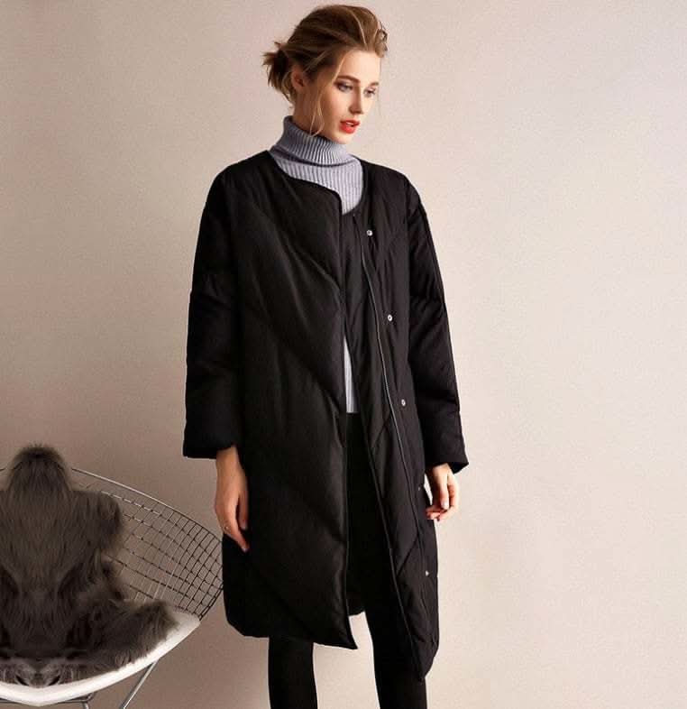 【ホワイトダック使用】【動画あり】ダウンストール付きノーカラーダウンコート 2色展開 - select store mirror me【ホワイトダック使用】【動画あり】ダウンストール付きノーカラーダウンコート 2色展開192819359mirror meselect store mirror me192819359ブラックXS