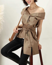 アシンメトリーオフショルトップス 2色展開 - select store mirror meアシンメトリーオフショルトップス 2色展開194553704mirror meselect store mirror me194553704ブラック