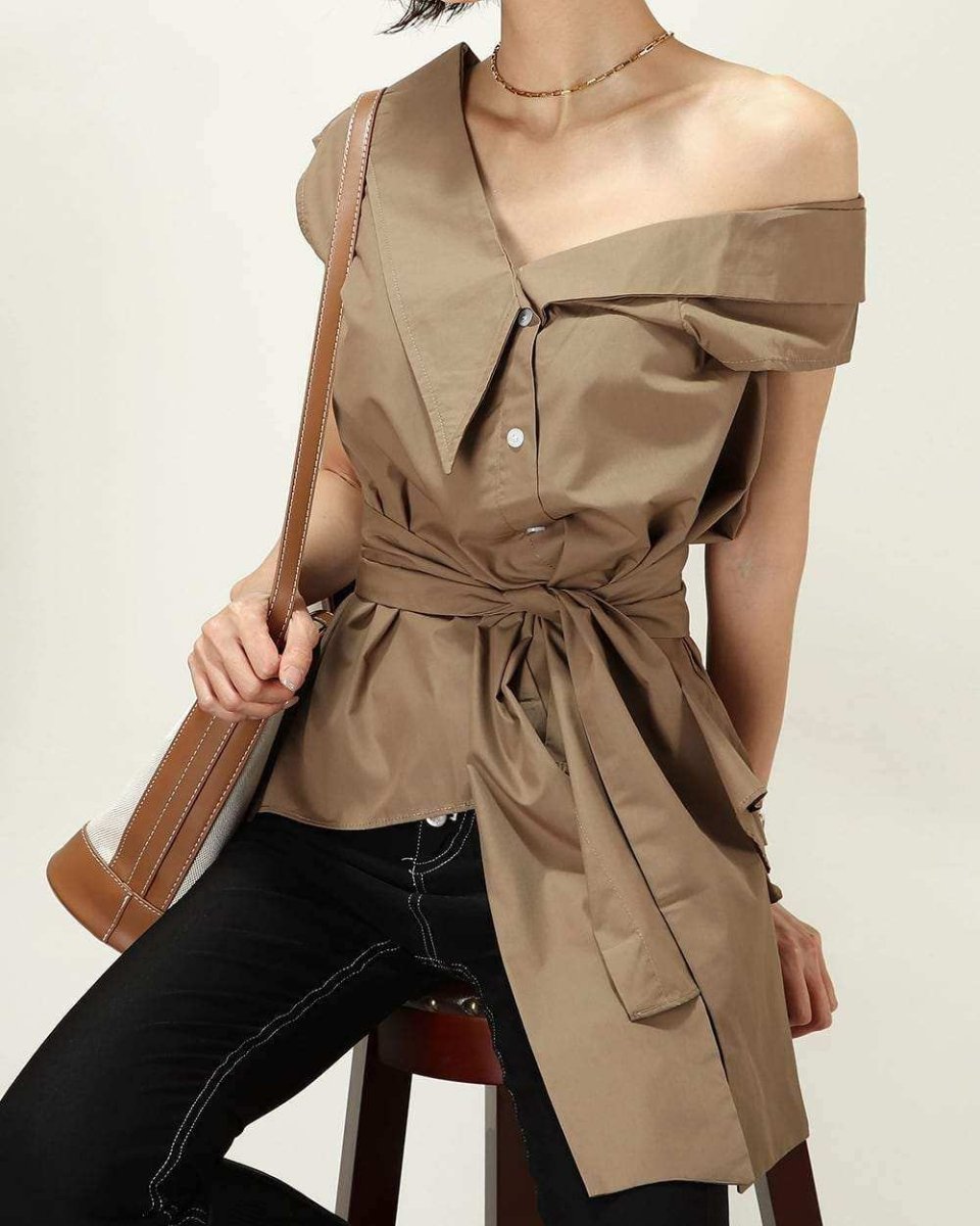 アシンメトリーオフショルトップス 2色展開 - select store mirror meアシンメトリーオフショルトップス 2色展開194553704mirror meselect store mirror me194553704ブラック