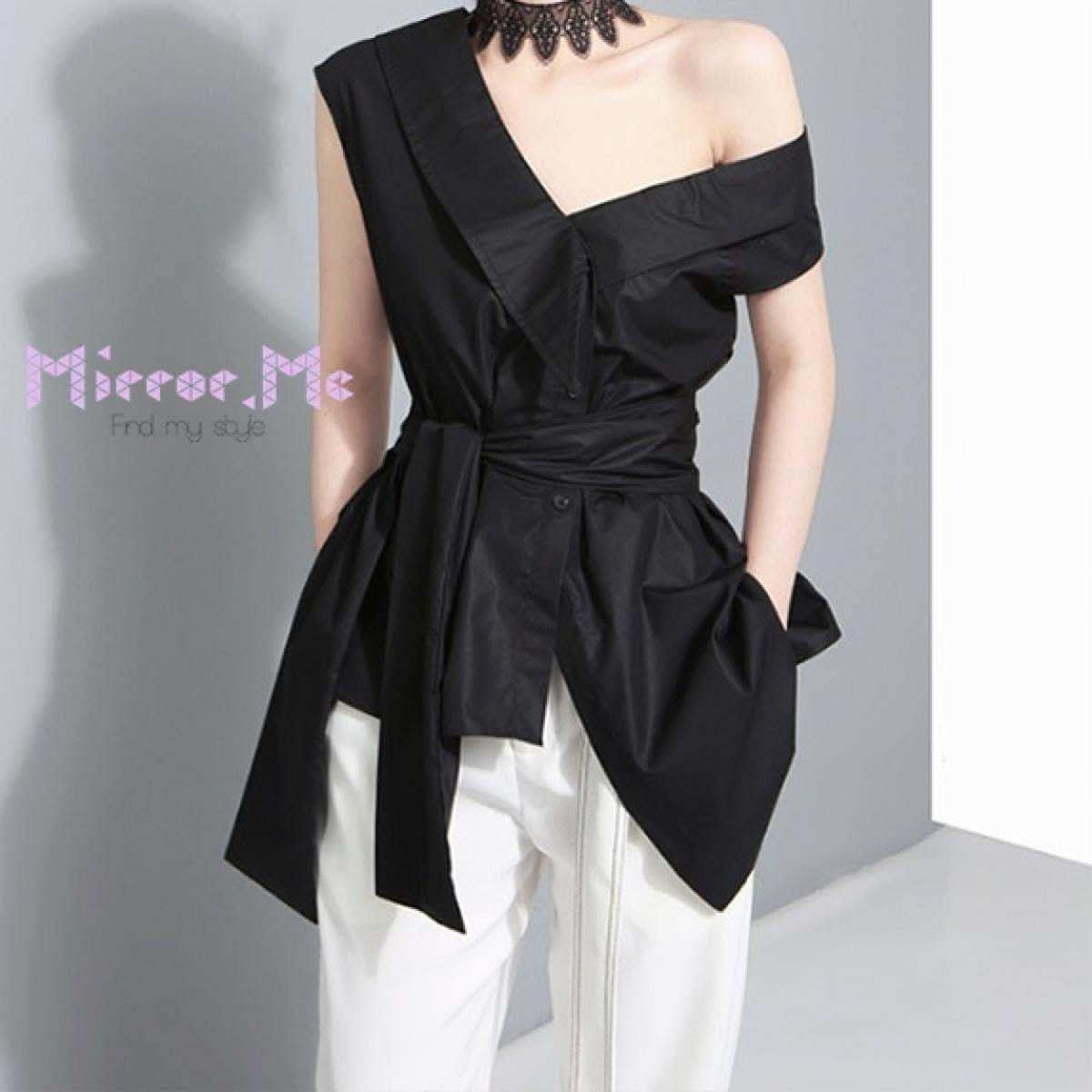 アシンメトリーオフショルトップス 2色展開 - select store mirror meアシンメトリーオフショルトップス 2色展開194553704mirror meselect store mirror me194553704ブラック