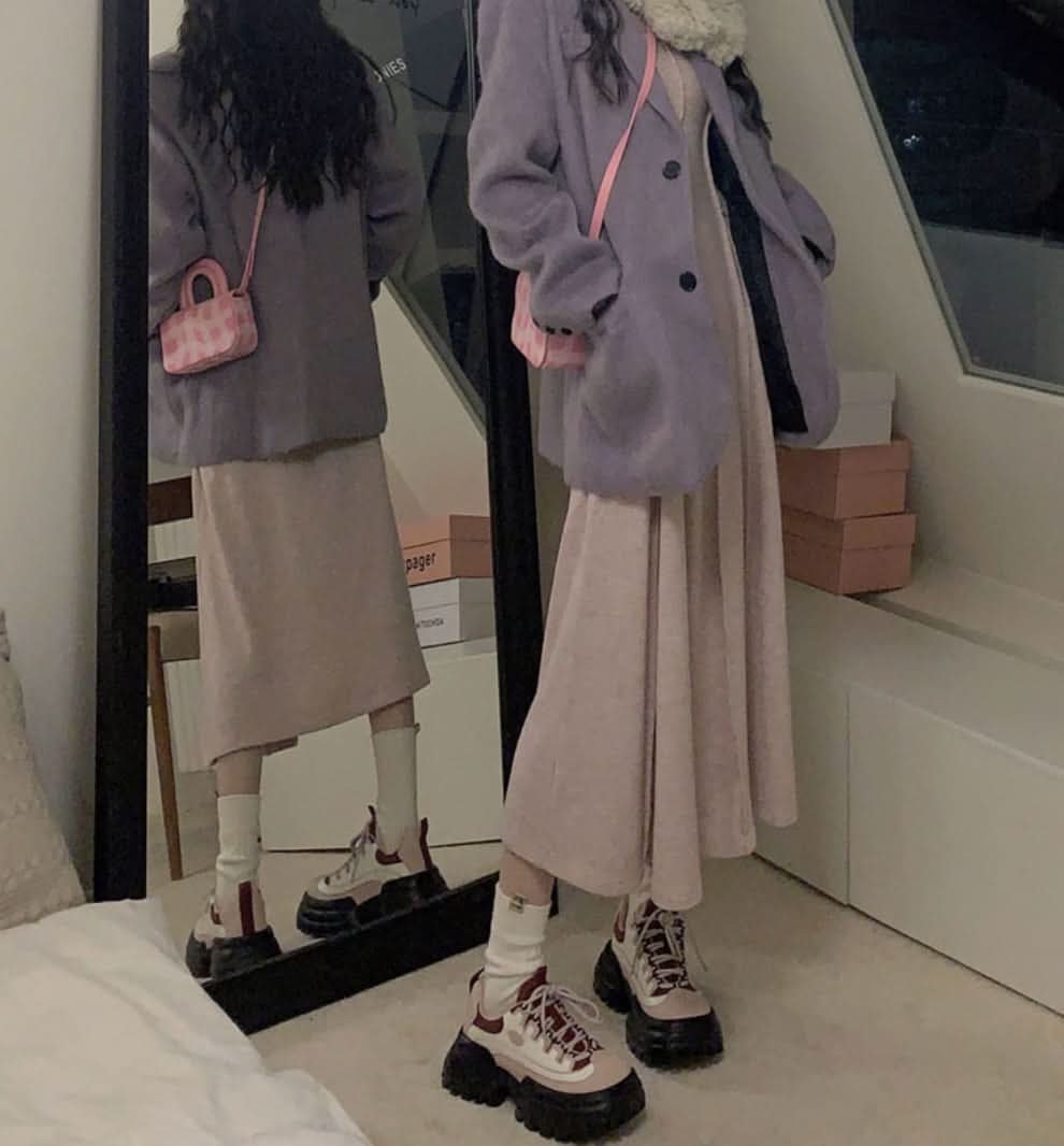 フレアラインスウェットワンピース 2色展開 - select store mirror meフレアラインスウェットワンピース 2色展開195732678mirror meselect store mirror me195732678ライトピンクS