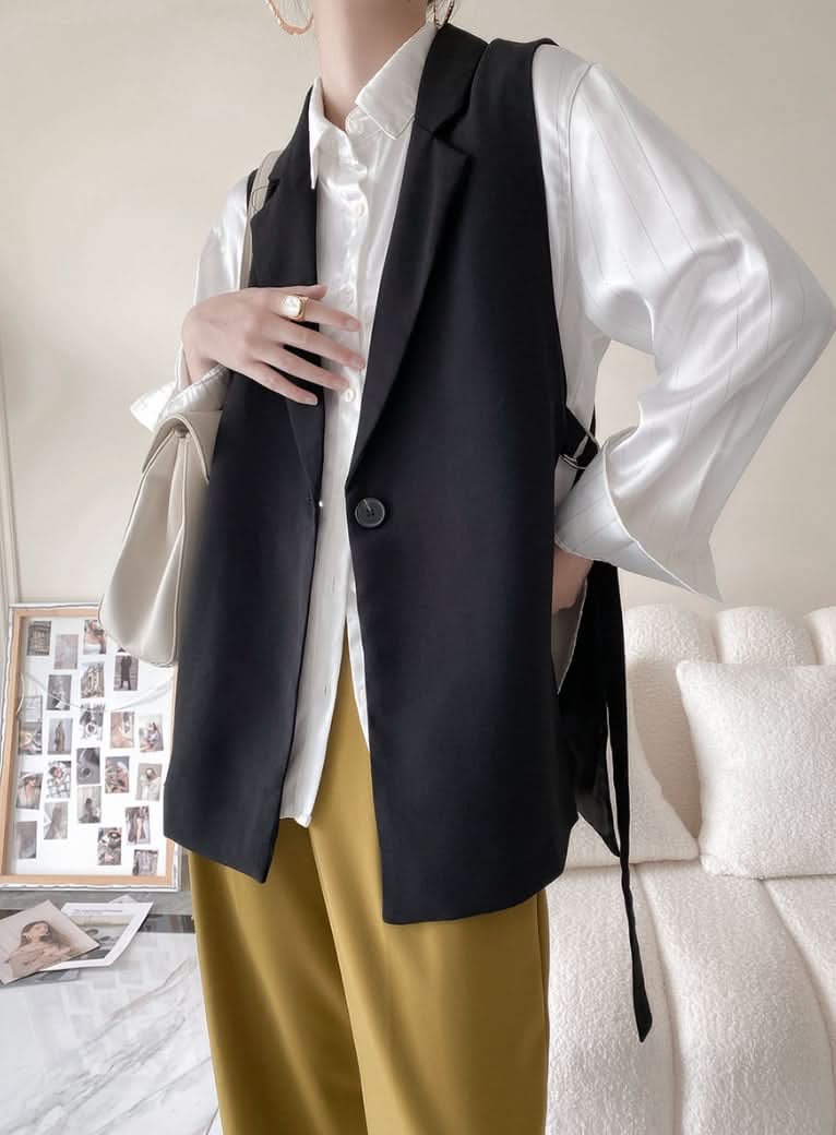 ベーシックカラーノースリーブジャケット 2色展開 - select store mirror meベーシックカラーノースリーブジャケット 2色展開197250502mirror meselect store mirror me197250502ホワイトXS