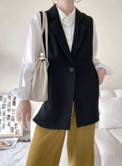 ベーシックカラーノースリーブジャケット 2色展開 - select store mirror meベーシックカラーノースリーブジャケット 2色展開197250502mirror meselect store mirror me197250502ホワイトXS