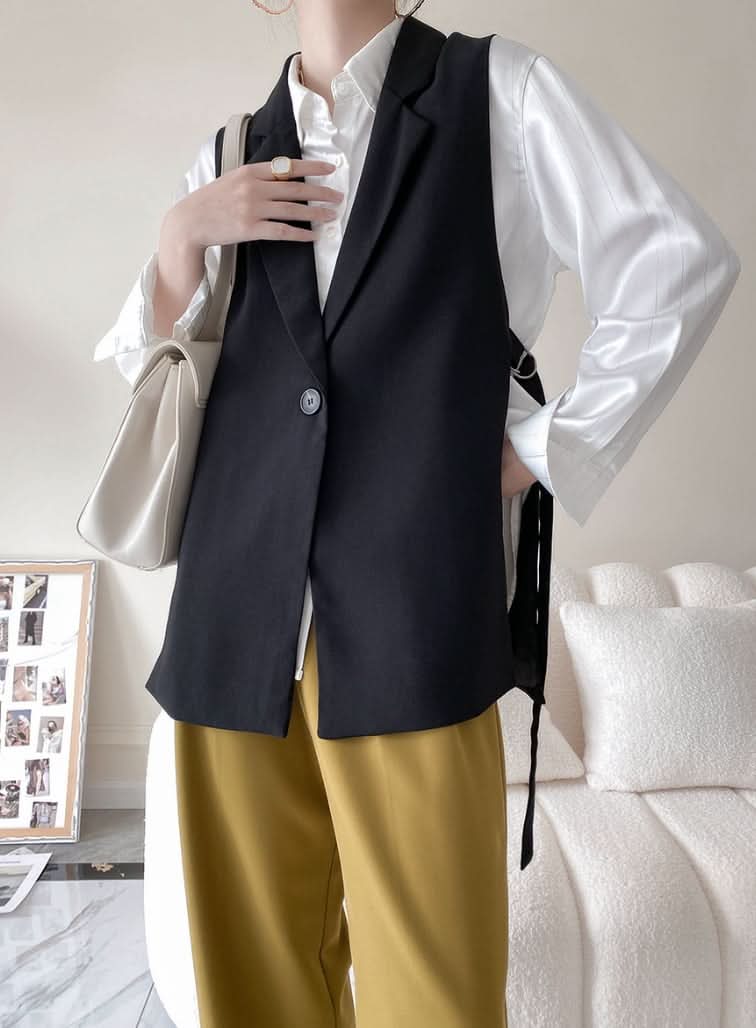 ベーシックカラーノースリーブジャケット 2色展開 - select store mirror meベーシックカラーノースリーブジャケット 2色展開197250502mirror meselect store mirror me197250502ホワイトXS