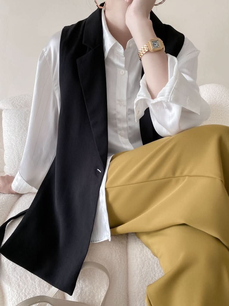 ベーシックカラーノースリーブジャケット 2色展開 - select store mirror meベーシックカラーノースリーブジャケット 2色展開197250502mirror meselect store mirror me197250502ホワイトXS