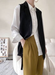 ベーシックカラーノースリーブジャケット 2色展開 - select store mirror meベーシックカラーノースリーブジャケット 2色展開197250502mirror meselect store mirror me197250502ホワイトXS