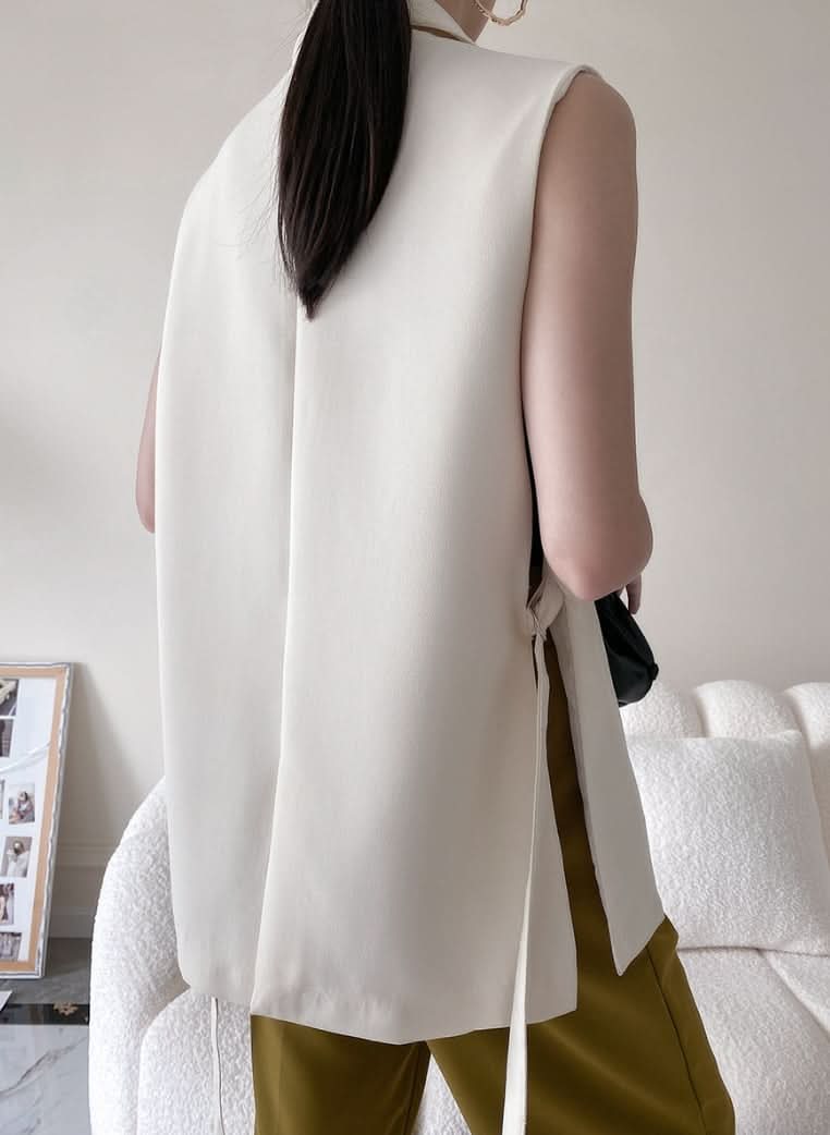 ベーシックカラーノースリーブジャケット 2色展開 - select store mirror meベーシックカラーノースリーブジャケット 2色展開197250502mirror meselect store mirror me197250502ホワイトXS